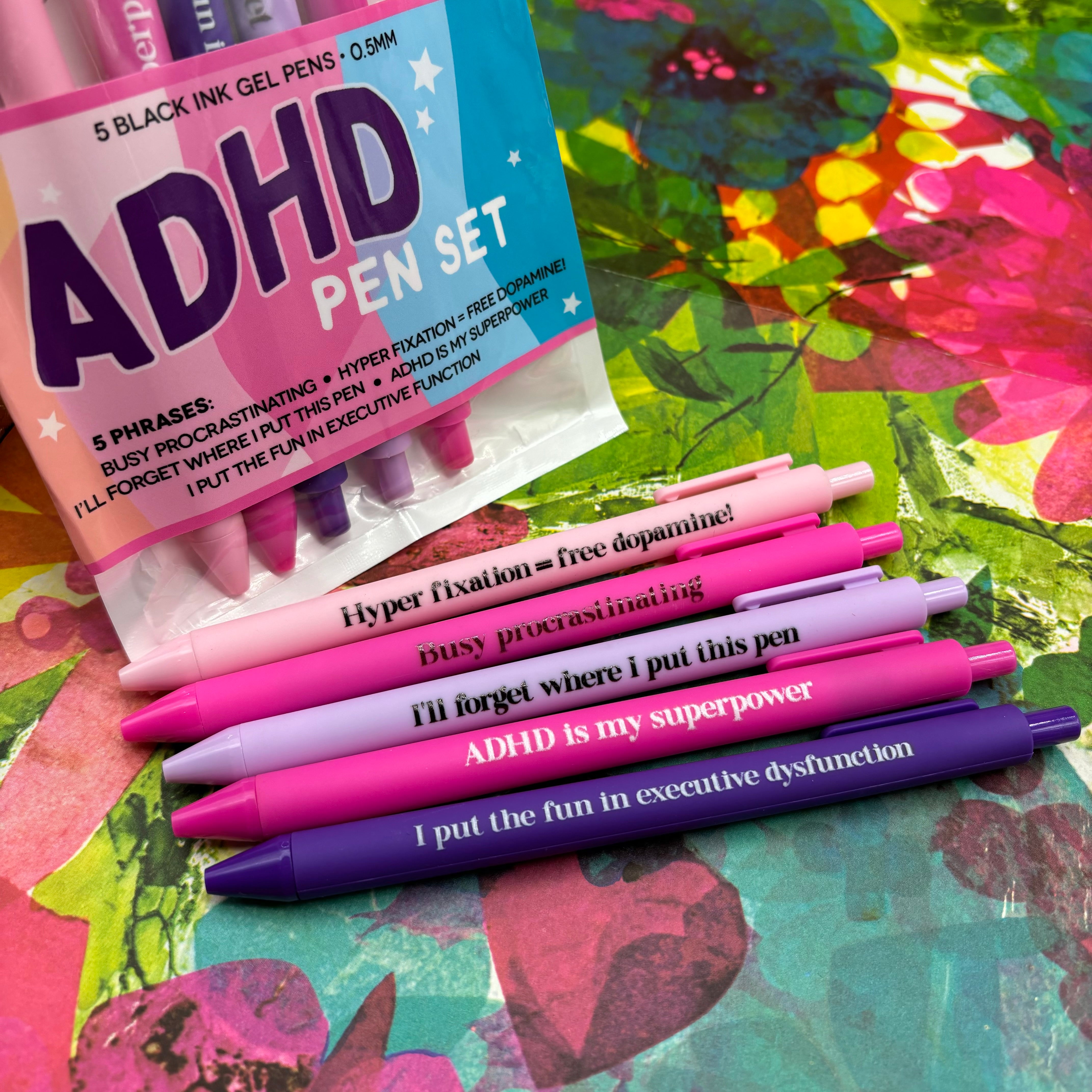 ADHD Pen Set - Set of 5 – Hello Harlot