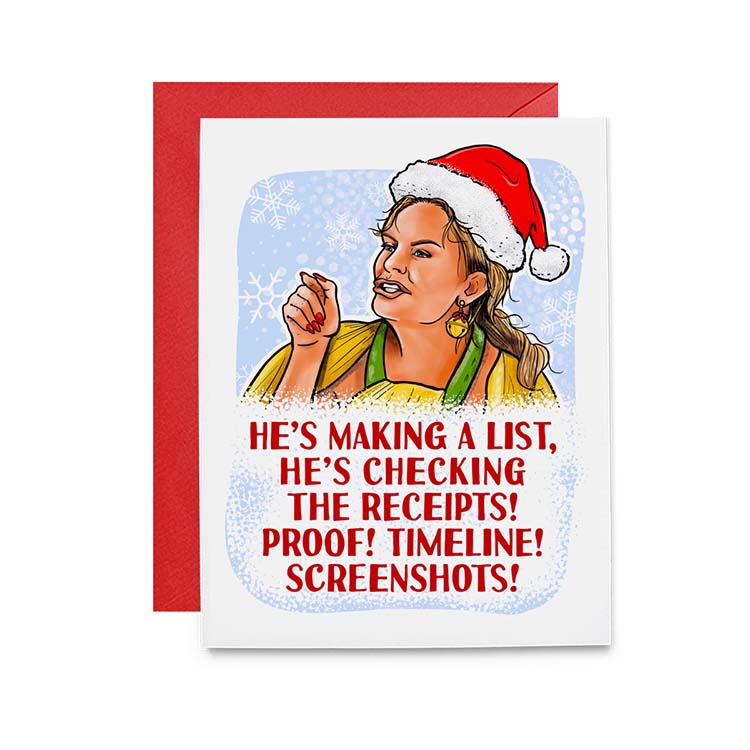 Housewives of Salt Lake Heather Receipts Holiday Card