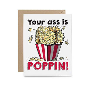 Popcorn "Ass is Poppin" Greeting Card