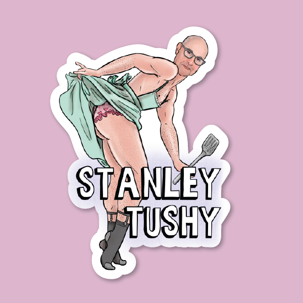Stanley Tucci "Stanley Tushy" Naughty Celeb Sticker