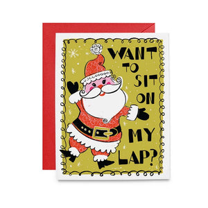 Want to sit on my lap santa card