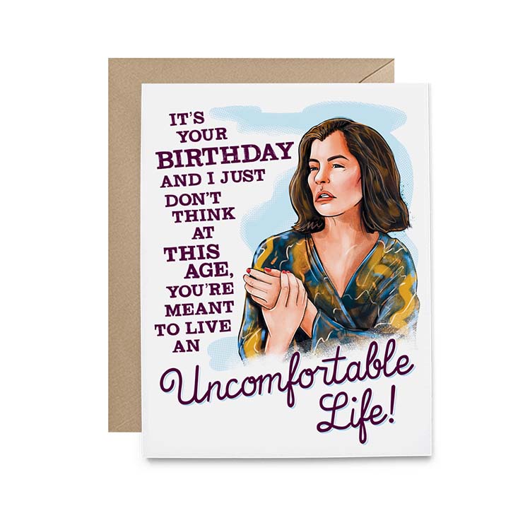 Victoria Lotus "Uncomfortable Life" Birthday Card