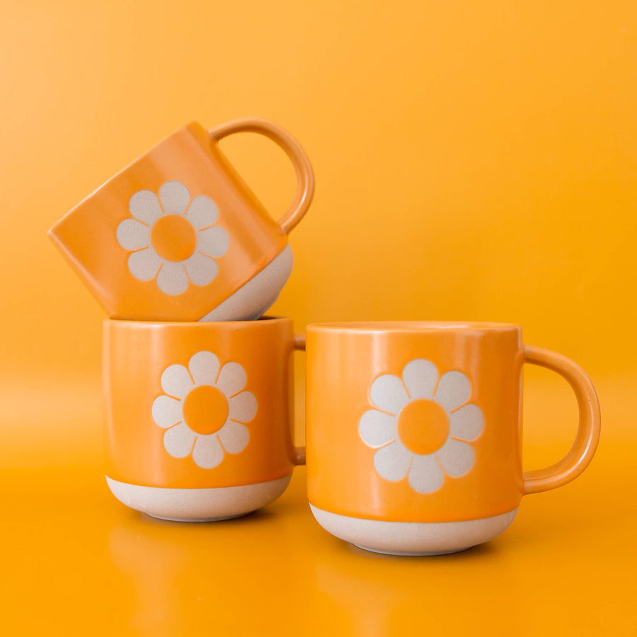 Retro Flower Ceramic Mug