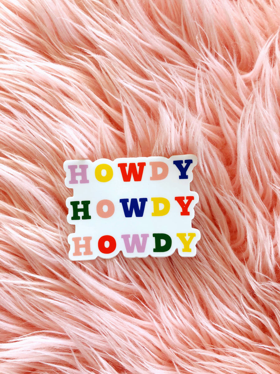 Rainbow Howdy Sticker