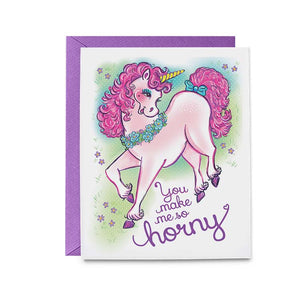 Horny Unicorn Card
