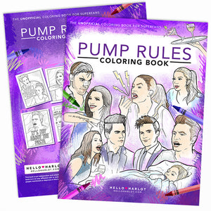Pump Rules Coloring Book view front and back cover