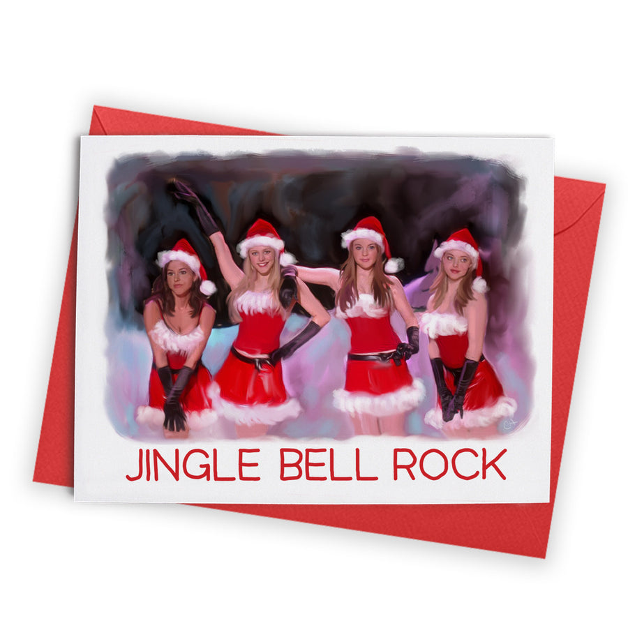Jingle Bell Rock Girls Greeting Card