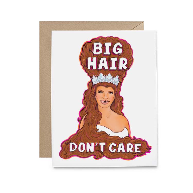 Housewives of New Jersey Teresa Big Hair Greeting Card