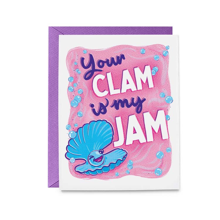 Naughty Clam Greeting Card