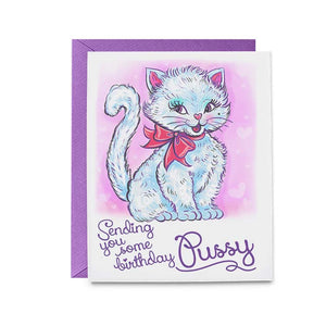 Pussy Cat Birthday Card